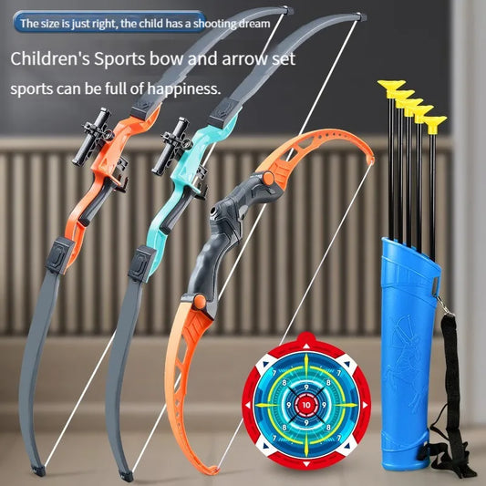 52Cm Kids Archery Bow and Arrow Set - Perfect Outdoor Shooting Toy with Target for Boys and Girls!