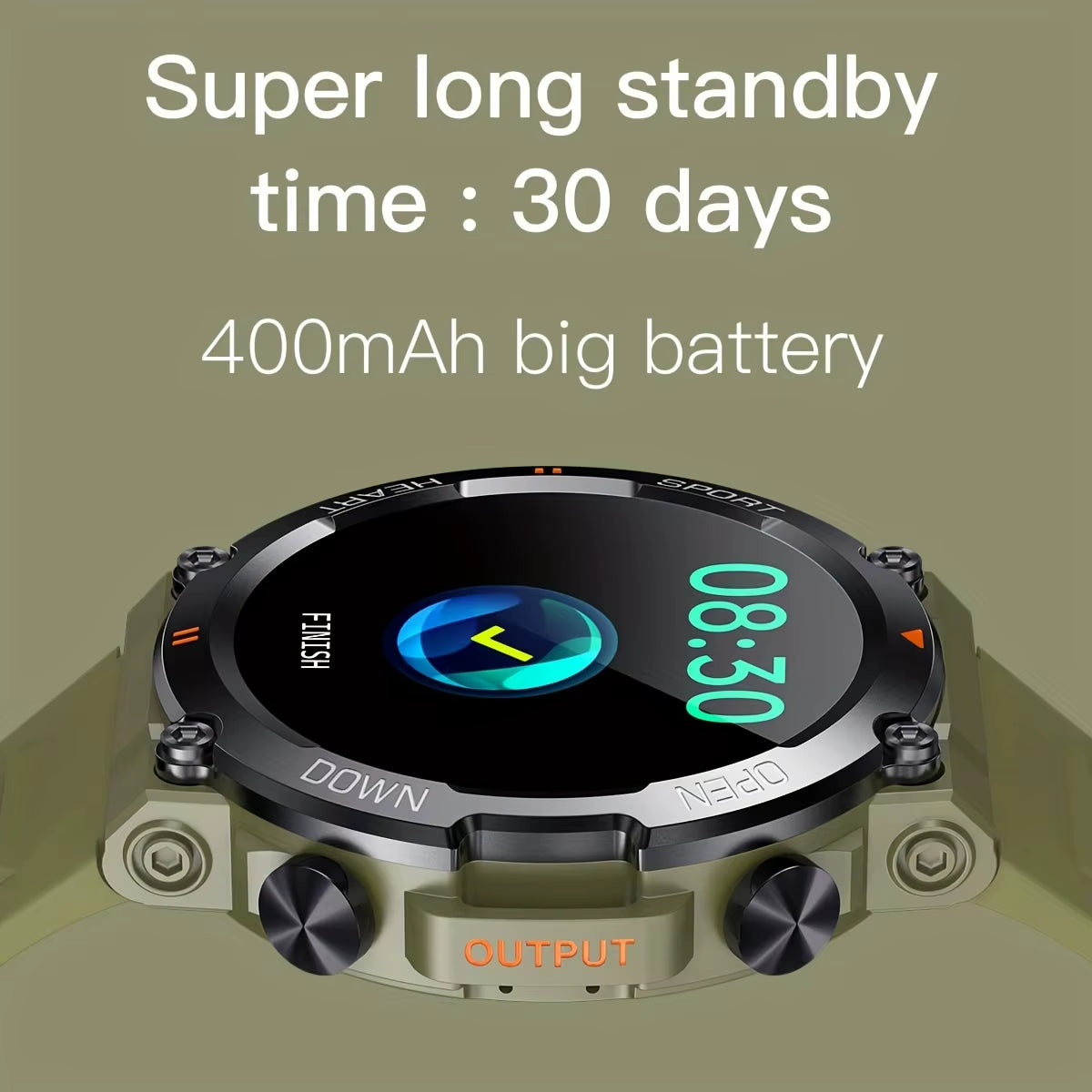 K56Pro Men's Smart Watch - Heart Rate Monitor, Bluetooth Connectivity, 1.39" HD Screen, 400mAh Long Battery Life, Perfect for Outdoor Sports