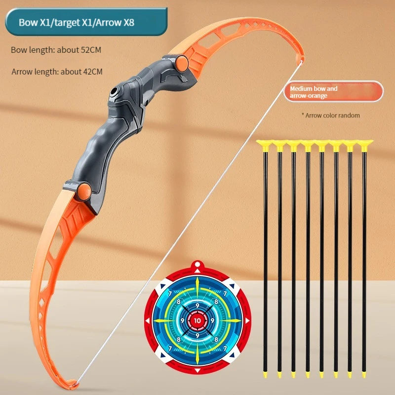 52Cm Kids Archery Bow and Arrow Set - Perfect Outdoor Shooting Toy with Target for Boys and Girls!