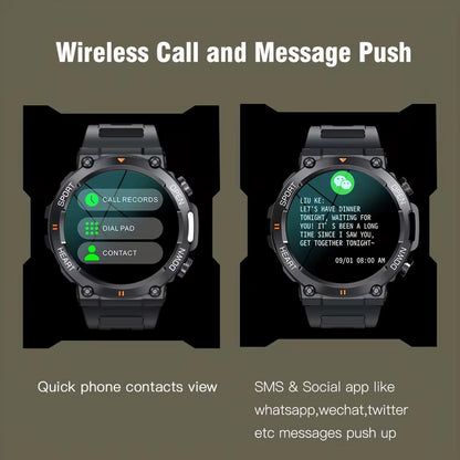 K56Pro Men's Smart Watch - Heart Rate Monitor, Bluetooth Connectivity, 1.39" HD Screen, 400mAh Long Battery Life, Perfect for Outdoor Sports