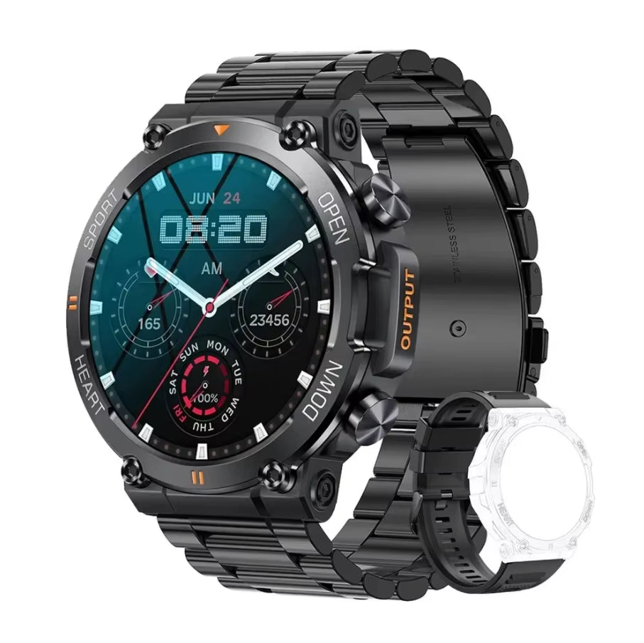 K56Pro Men's Smart Watch - Heart Rate Monitor, Bluetooth Connectivity, 1.39" HD Screen, 400mAh Long Battery Life, Perfect for Outdoor Sports