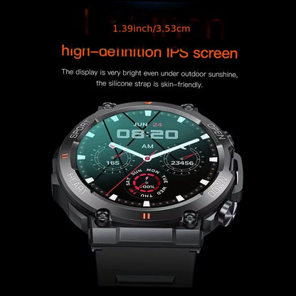 K56Pro Men's Smart Watch - Heart Rate Monitor, Bluetooth Connectivity, 1.39" HD Screen, 400mAh Long Battery Life, Perfect for Outdoor Sports