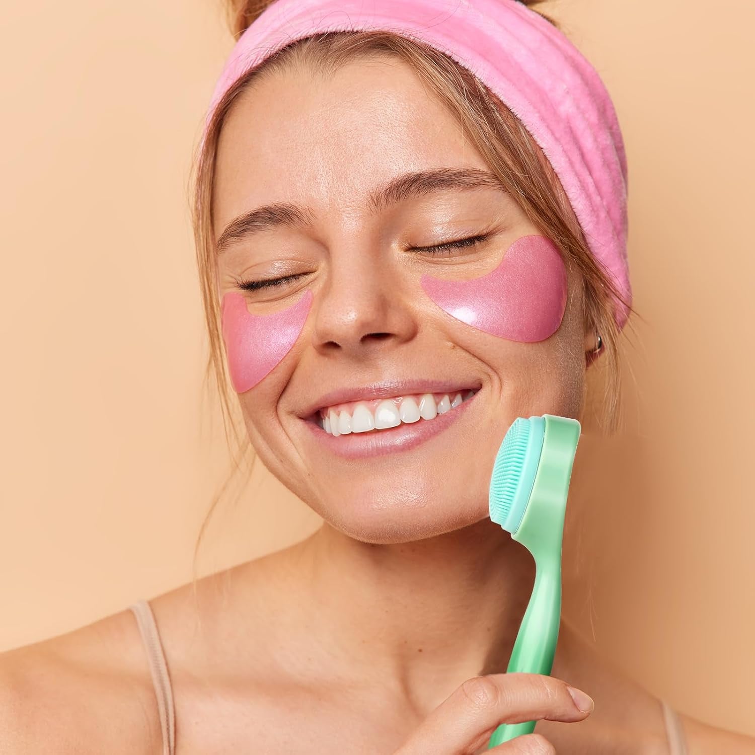 3 Pack Silicone Manual Facial Cleansing Brush Makeup Skincare Removal Applicator Skin Friendly Face Scrubber Exfoliator Soft Bristles Waterproof for Blackheads Whiteheads Massaging
