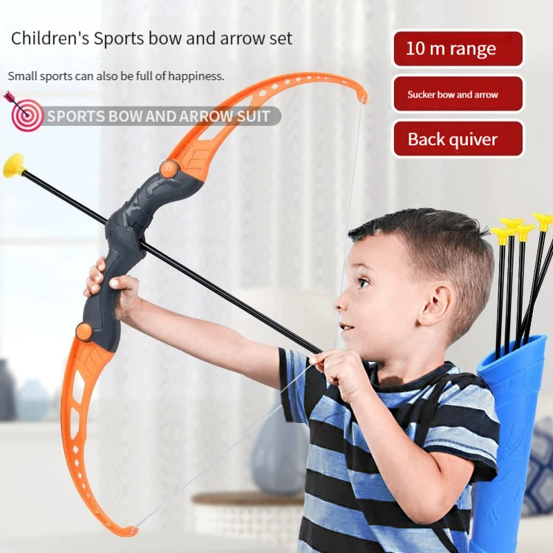 52Cm Kids Archery Bow and Arrow Set - Perfect Outdoor Shooting Toy with Target for Boys and Girls!